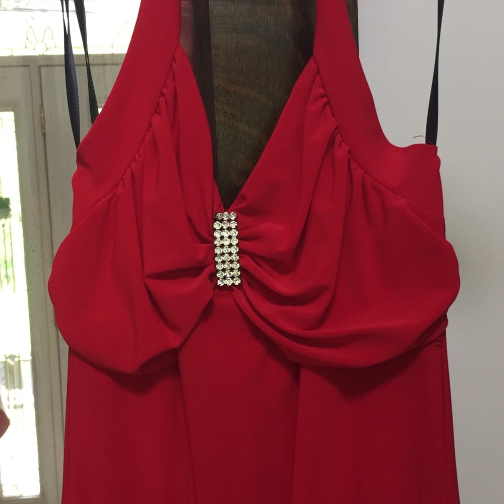 Red classy dress